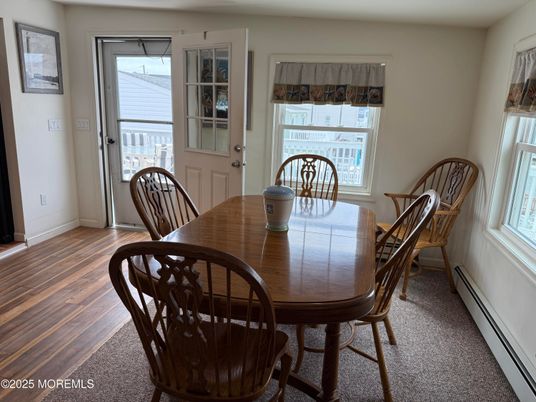 Dining room, Interior, Wood Texture Flooring