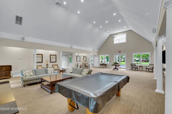 Billiard Table, Game Room, Interior, Living room, Recessed Lighting