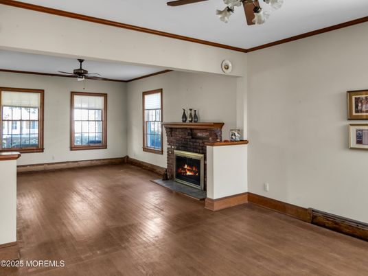Empty room, Fireplace, Interior, Wood Texture Flooring