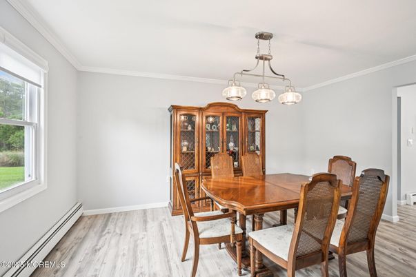 Chandelier, Dining room, Interior, Pendant Lights, Wood Texture Flooring