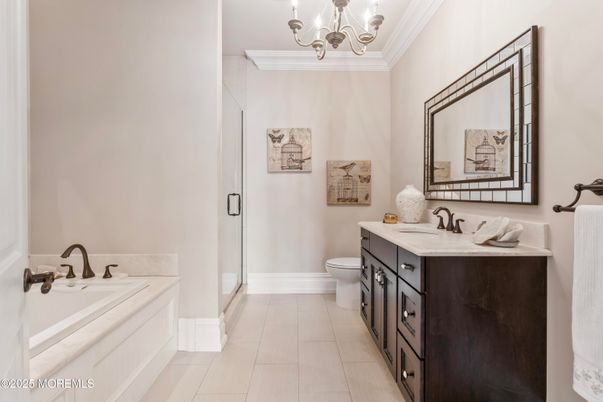 Bathroom, Chandelier, Dual Sink Vanities, Interior