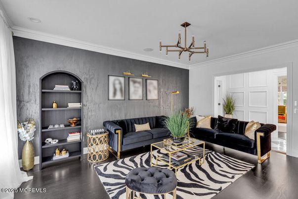 Interior, Living room, Pendant Lights, Wood Texture Flooring