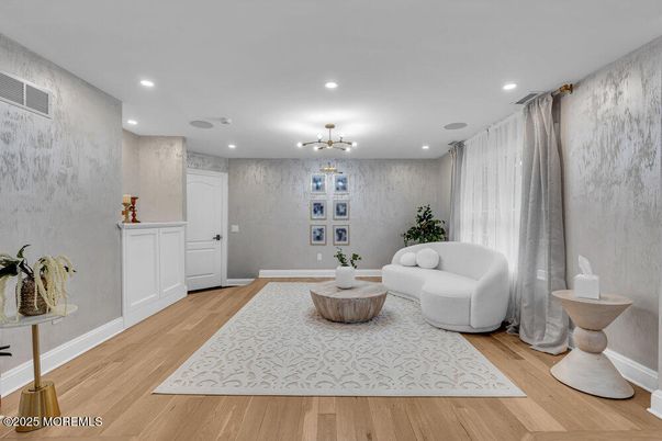 Interior, Pendant Lights, Recessed Lighting, Wood Texture Flooring