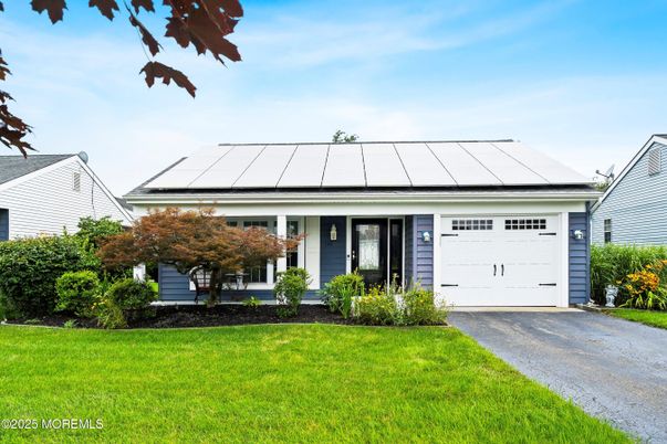 Attached, Exterior, Facade, Solar Panels, Ranch