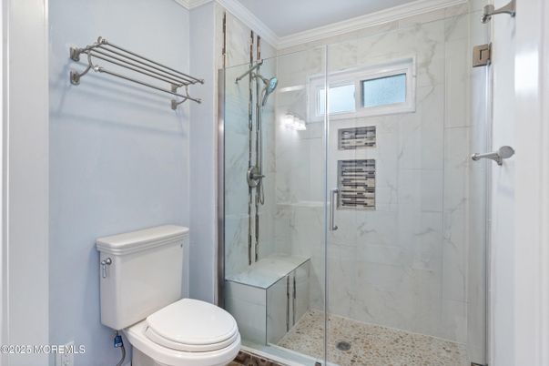 Bathroom, Glass Shower, Interior, Marble Walls