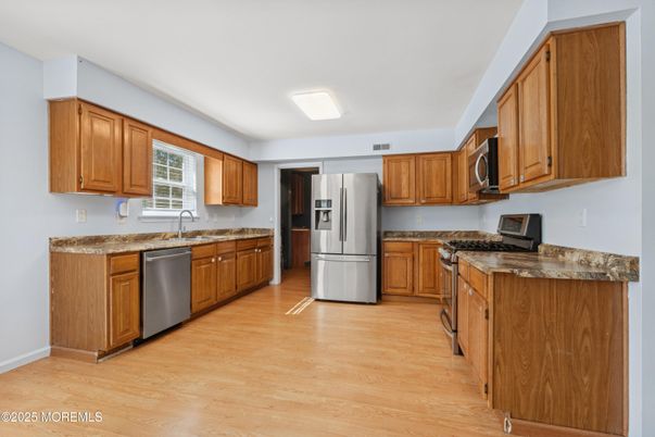 Interior, Kitchen, Wood Texture Flooring