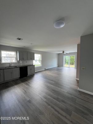 Empty room, Interior, Kitchen, Wood Texture Flooring