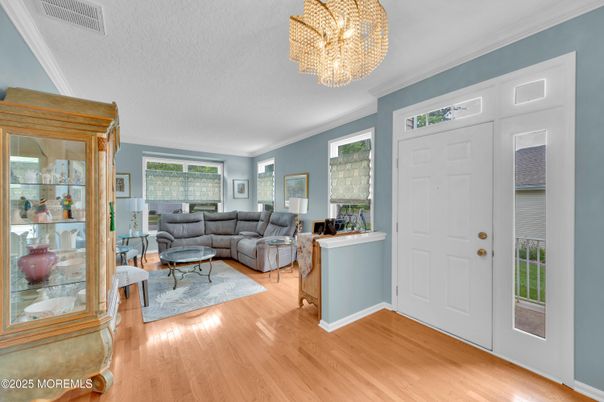 Chandelier, Interior, Living room, Wood Texture Flooring