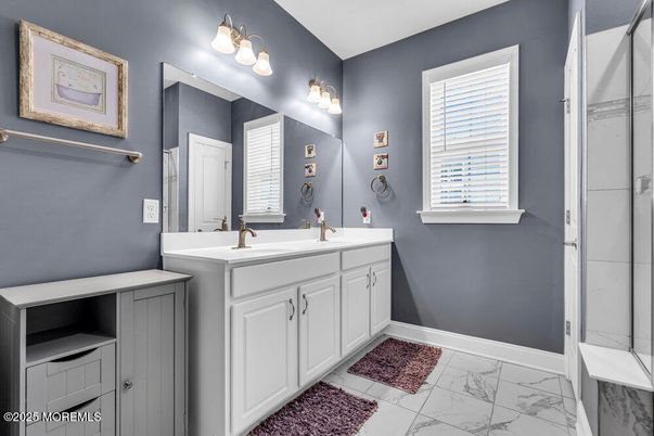 Bathroom, Dual Sink Vanities, Interior, Marble
