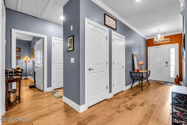 Chandelier, Interior, Recessed Lighting, Wood Texture Flooring