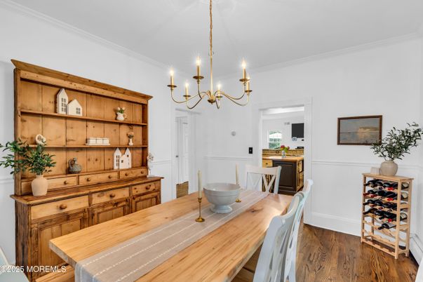 Chandelier, Dining room, Interior, Wood Texture Flooring