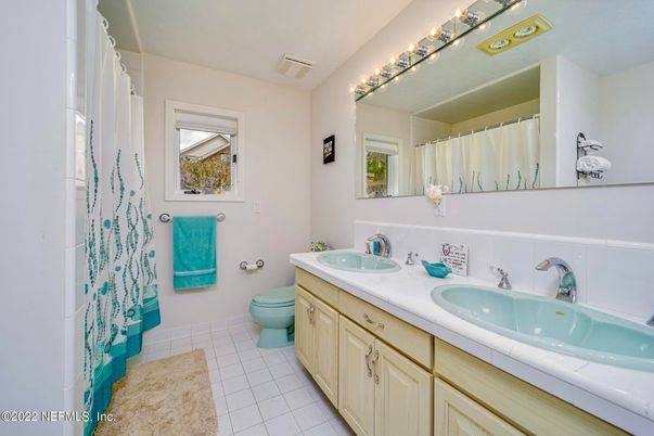 Bathroom, Dual Sink Vanities, Interior, Tile Countertops
