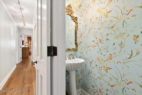 Bathroom, Interior, Wood Texture Flooring