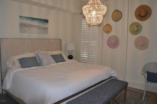 Bedroom, Chandelier, Interior
