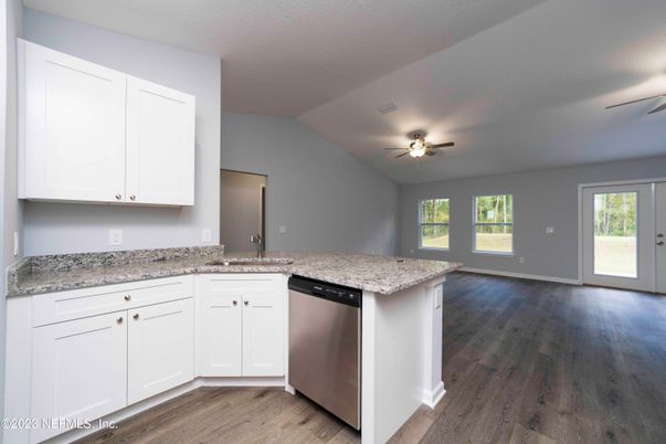Interior, Kitchen, Wood Texture Flooring