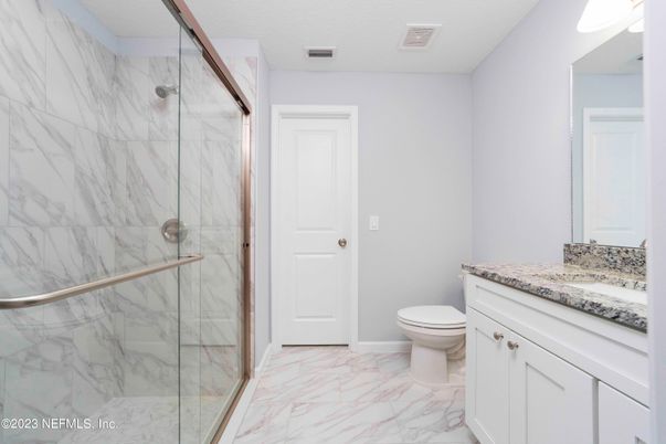 Bathroom, Glass Shower, Interior, Marble, Marble Walls