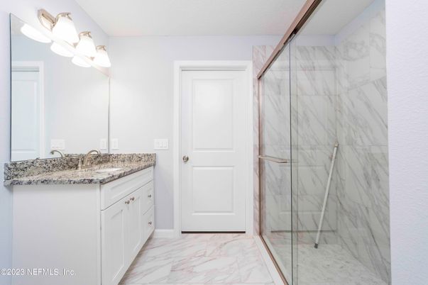 Bathroom, Glass Shower, Interior, Marble, Marble Walls