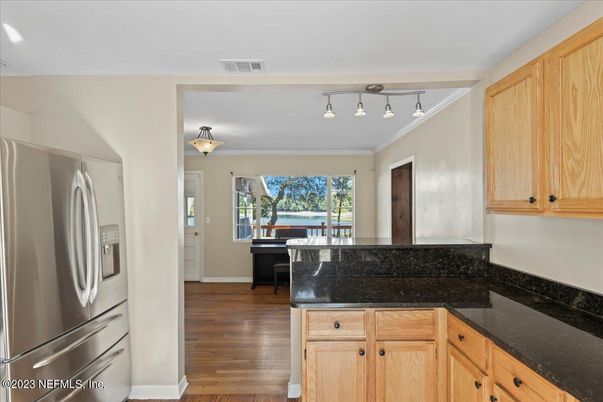 Interior, Kitchen, Wood Texture Flooring