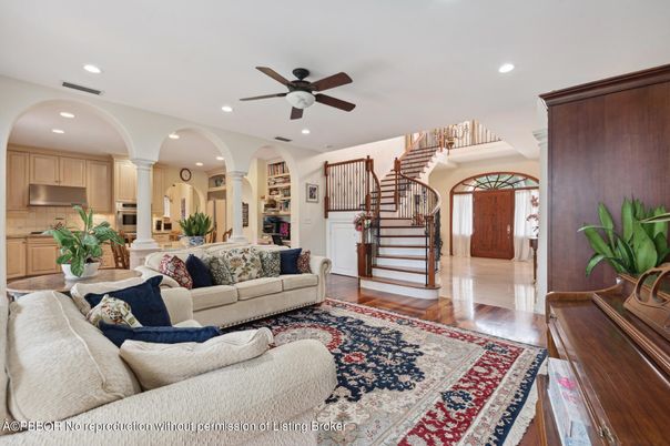 Interior, Kitchen, Living room, Recessed Lighting, Stainless Steel Appliances, Wood Texture Flooring