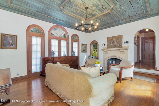 Chandelier, Fireplace, Interior, Living room, Pendant Lights, Wooden Ceilings, Wood Texture Flooring