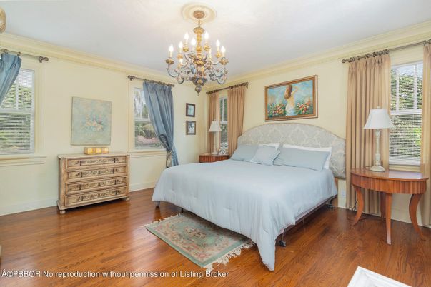 Bedroom, Chandelier, Interior, Wood Texture Flooring