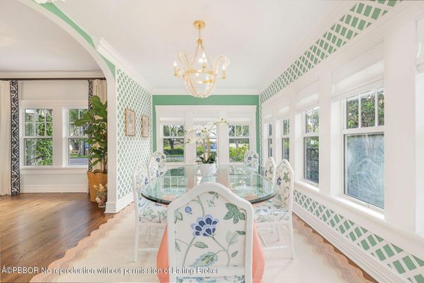 Chandelier, Dining room, Interior, Sun Room, Wood Texture Flooring