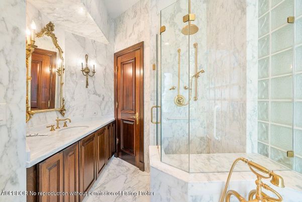 Bathroom, Glass Shower, Interior, Marble, Marble Walls