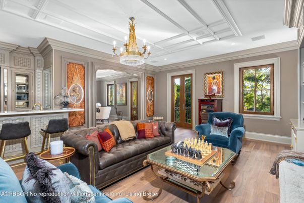 Chandelier, Interior, Living room, Recessed Lighting, Wood Texture Flooring