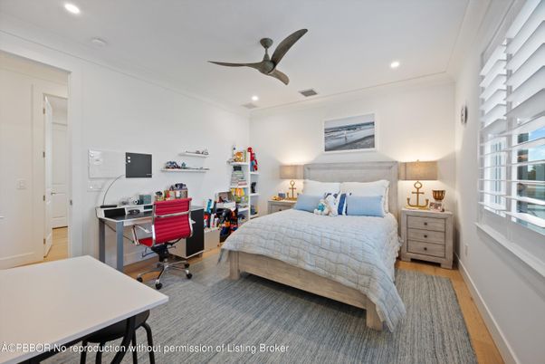 Bedroom, Home Office, Interior, Recessed Lighting, Wood Texture Flooring