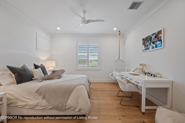 Bedroom, Home Office, Interior, Recessed Lighting, Wood Texture Flooring