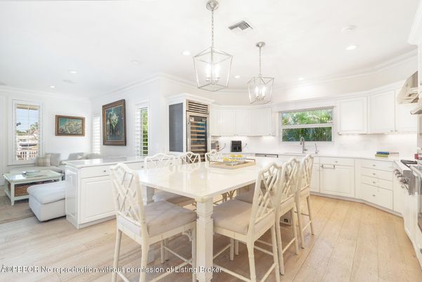 Dining room, Interior, Kitchen, Living room, Pendant Lights, Recessed Lighting, Stainless Steel Appliances, Wood Texture Flooring