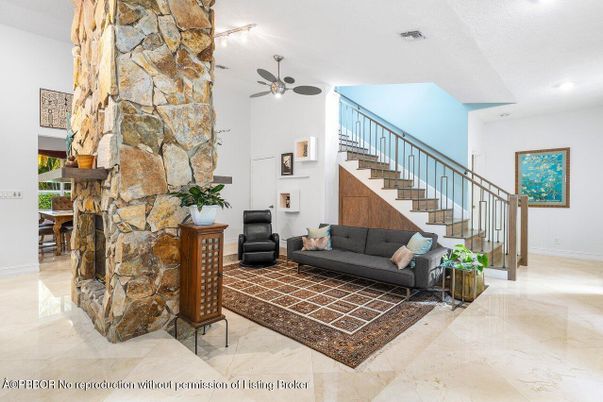 Interior, Recessed Lighting, Stone Walls