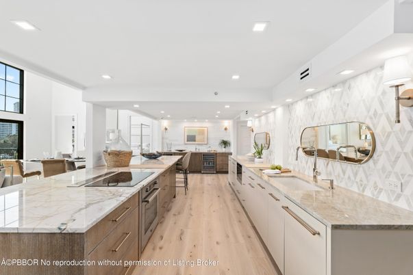 Dining room, Interior, Kitchen, Recessed Lighting, Stainless Steel Appliances, Wood Texture Flooring