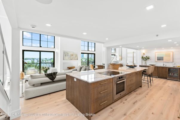Dining room, Interior, Kitchen, Living room, Recessed Lighting, Stainless Steel Appliances, Wood Texture Flooring