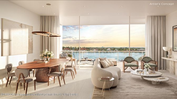 Dining room, Interior, Living room, Pendant Lights, Recessed Lighting, Water