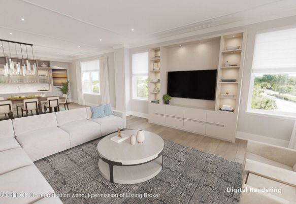 Dining room, Interior, Kitchen, Living room, Pendant Lights, Recessed Lighting, Wood Texture Flooring