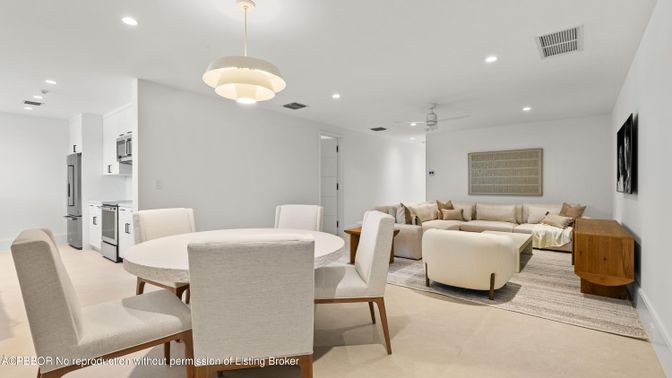 Dining room, Interior, Kitchen, Living room, Pendant Lights, Recessed Lighting