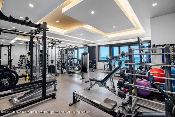 Fitness Equipment, Gym, Interior, Recessed Lighting