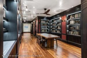 Dining room, Interior, Pendant Lights, Recessed Lighting, Wood Texture Flooring