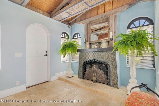 Fireplace, Interior, Wooden Ceilings
