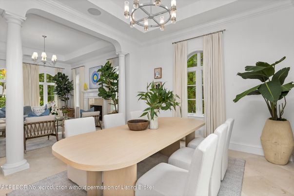 Chandelier, Dining room, Fireplace, Interior