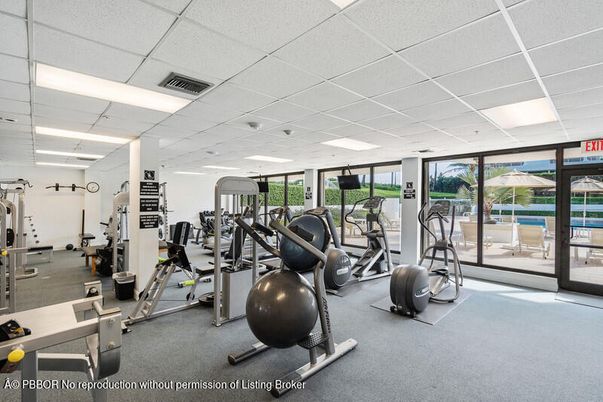 Fitness Equipment, Gym, Interior, Recessed Lighting