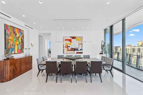 Dining room, Interior, Pendant Lights, Recessed Lighting