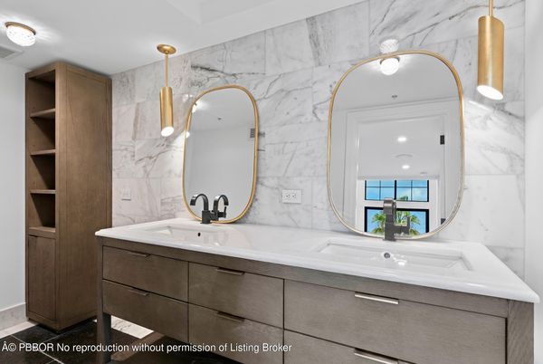 Bathroom, Dual Sink Vanities, Interior, Marble Walls