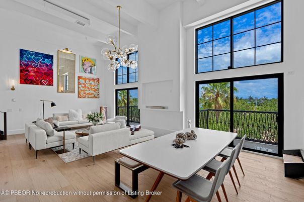 Dining room, Interior, Living room, Pendant Lights, Wood Texture Flooring