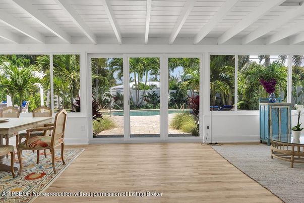 Dining room, Interior, Sun Room, Wood Texture Flooring