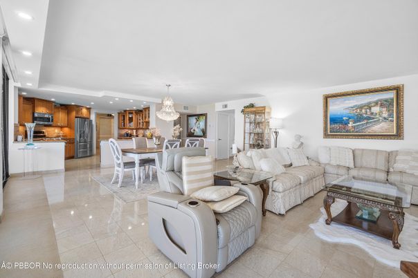 Chandelier, Dining room, Interior, Kitchen, Living room, Recessed Lighting, Stainless Steel Appliances