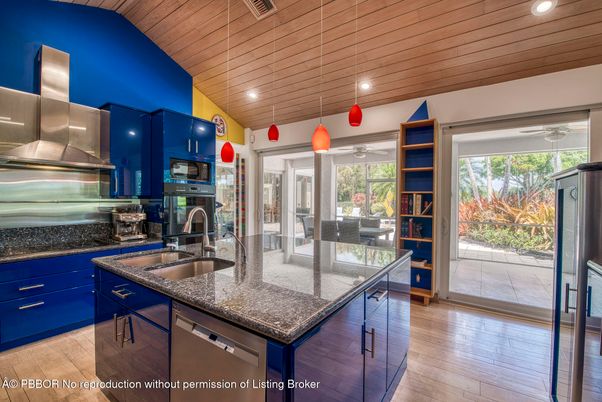 Interior, Kitchen, Recessed Lighting, Stainless Steel Appliances, Wooden Ceilings, Wood Texture Flooring