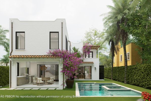 Exterior, Facade, Pool, Spanish Mediterranean
