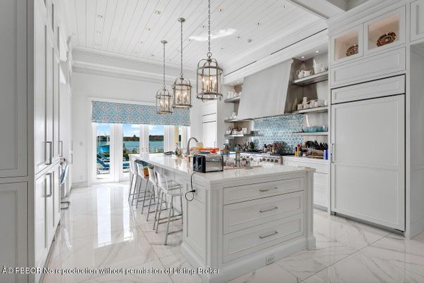 Interior, Kitchen, Marble, Pendant Lights, Recessed Lighting, Water